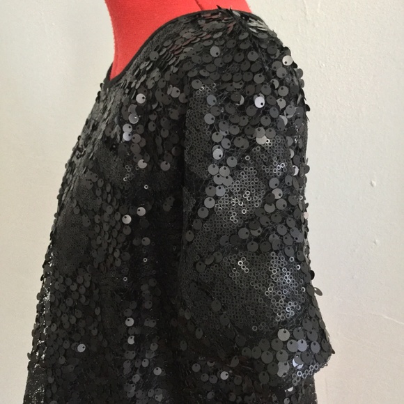 Black Sequin Crop | Size S - Picture 5 of 7